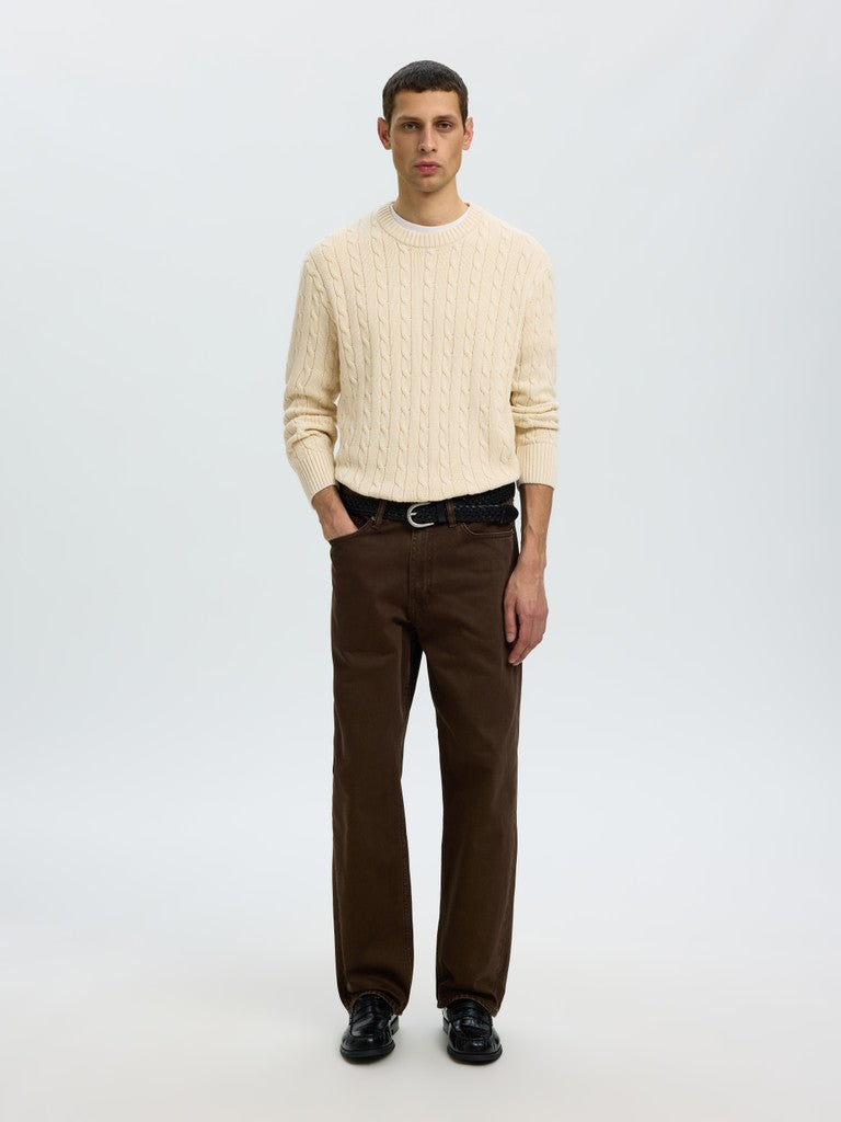Slmbraun Knit Cable Crew