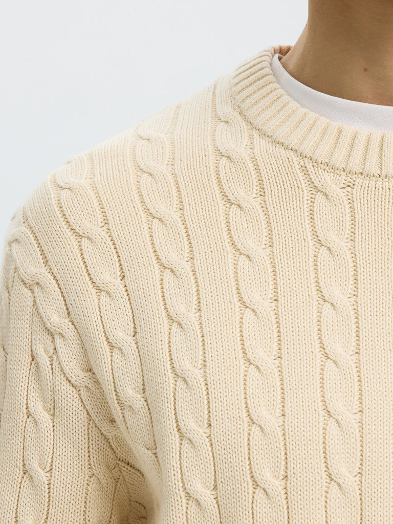 Slmbraun Knit Cable Crew