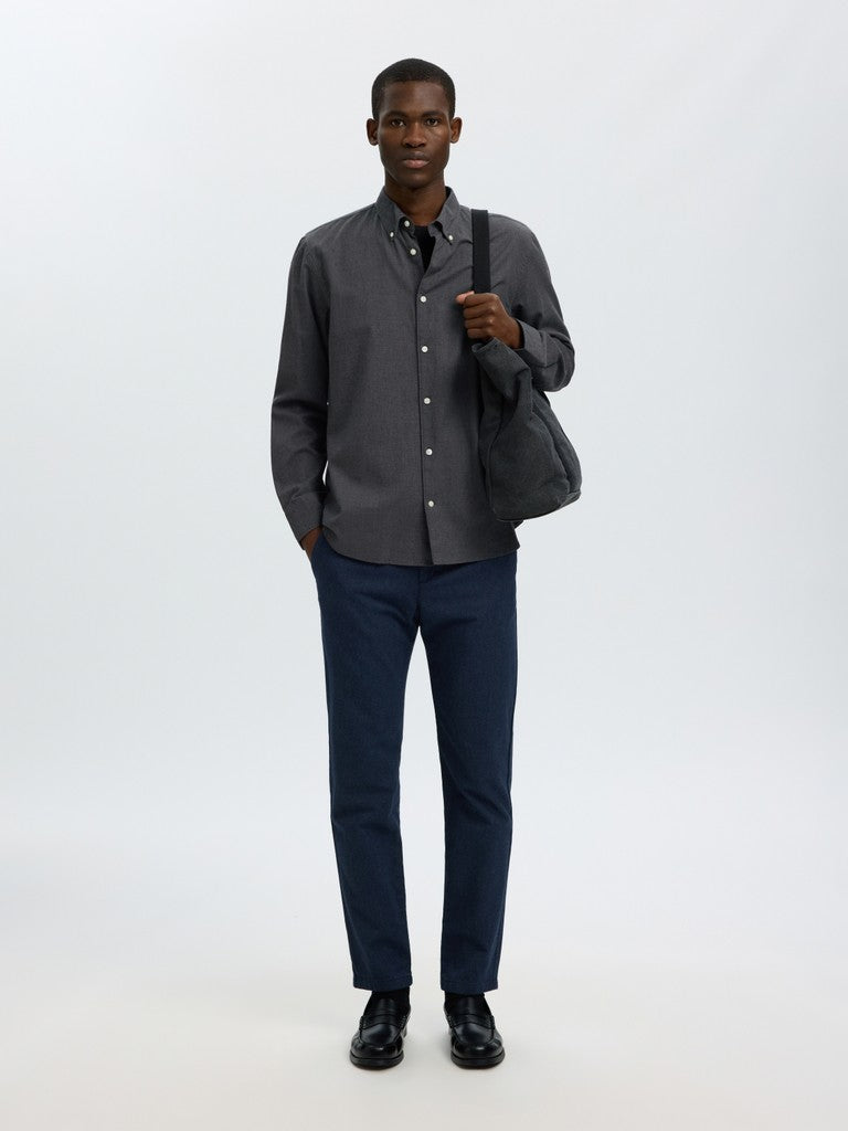 Slmcole-Jay Reg Melange LS Shirt