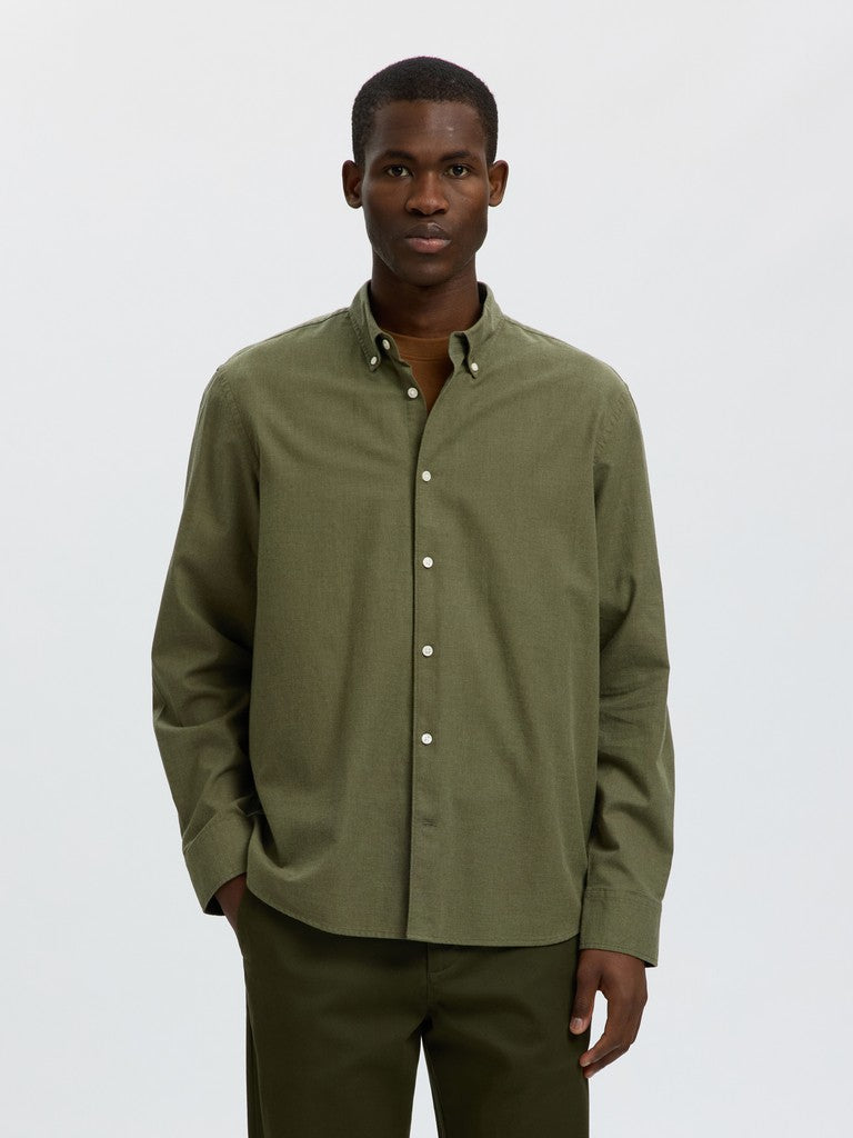 Slmcole-Jay Reg Melange LS Shirt