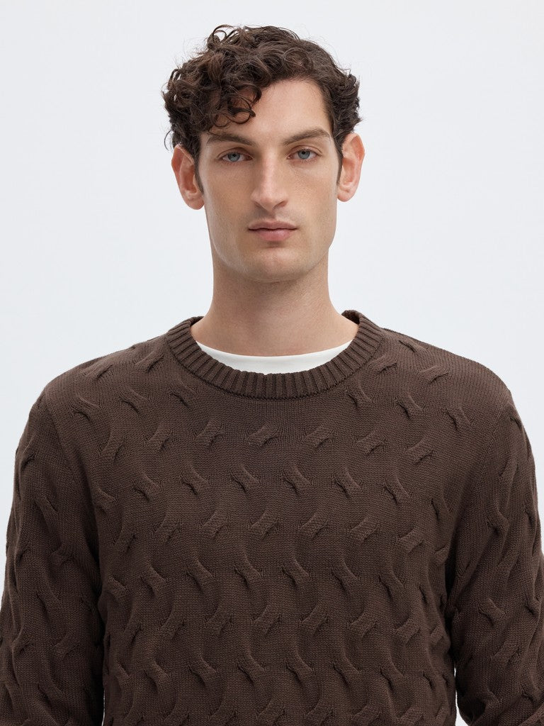 Slmcarlos LS Cable Crew Neck