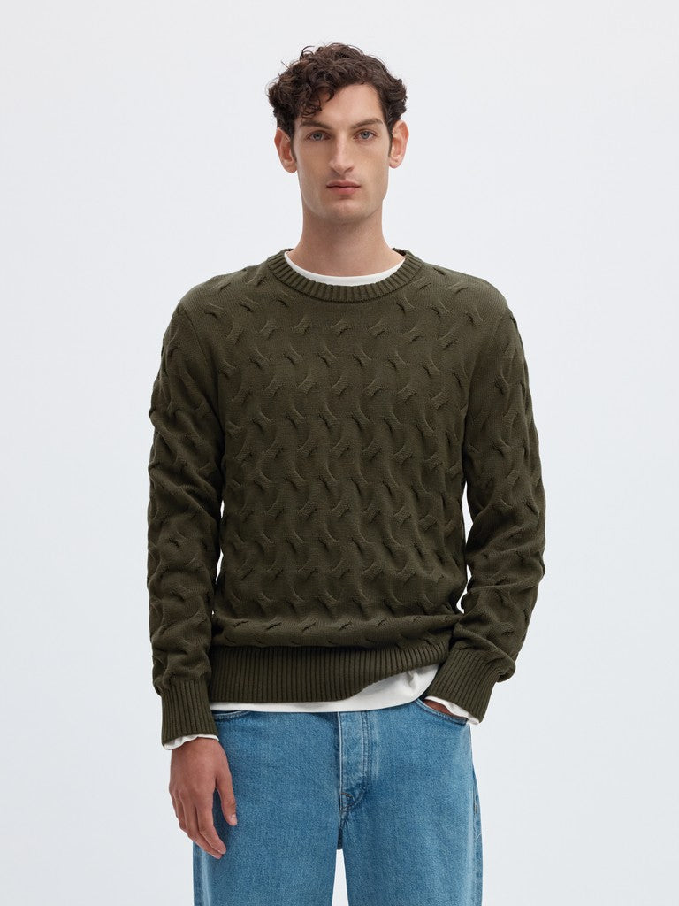 Slmcarlos LS Cable Crew Neck