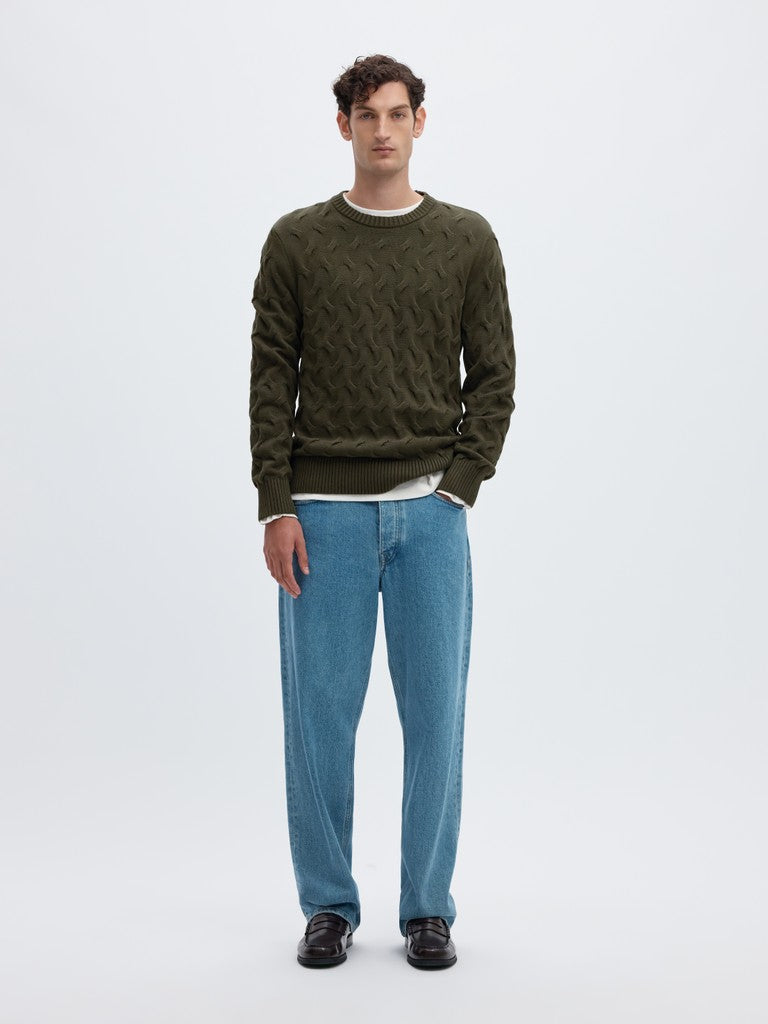 Slmcarlos LS Cable Crew Neck