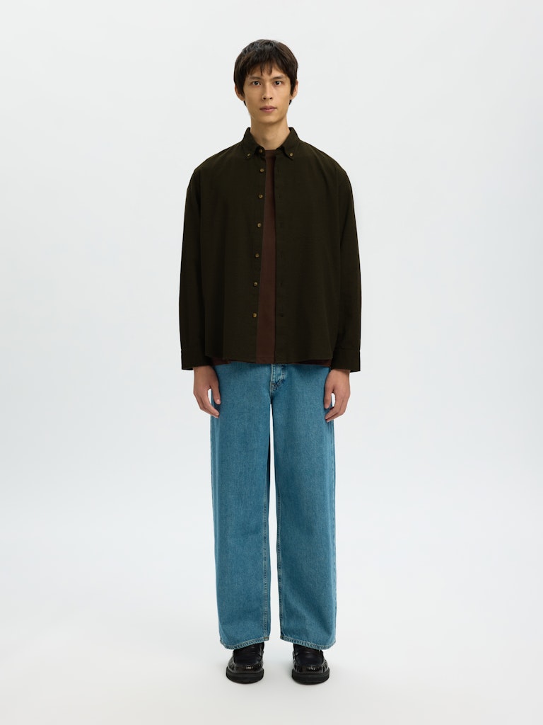 LANGE SKJORTER - Slhregnoah Mix Bdwn LS Shirt -  - Hr Ravn