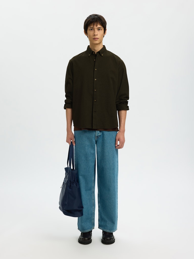 LANGE SKJORTER - Slhregnoah Mix Bdwn LS Shirt -  - Hr Ravn