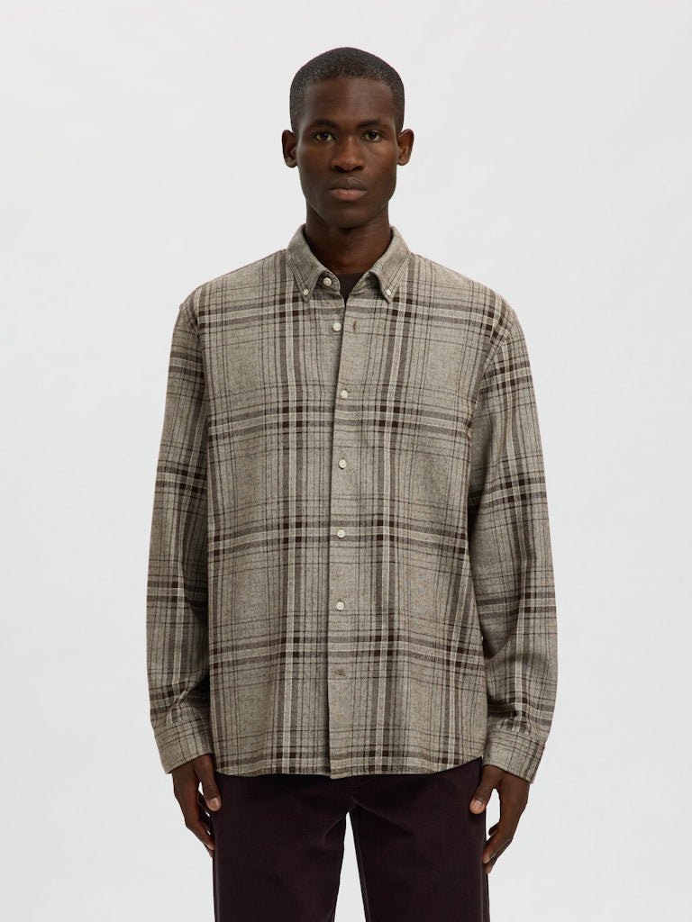 LANGE SKJORTER - Slhregnoah Mix Bdwn LS Shirt -  - Hr Ravn