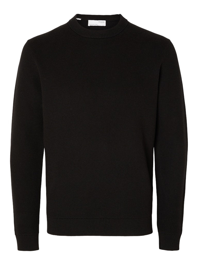 STRIK - Slhdane LS Knit Structure Crew Neck -  - Hr Ravn