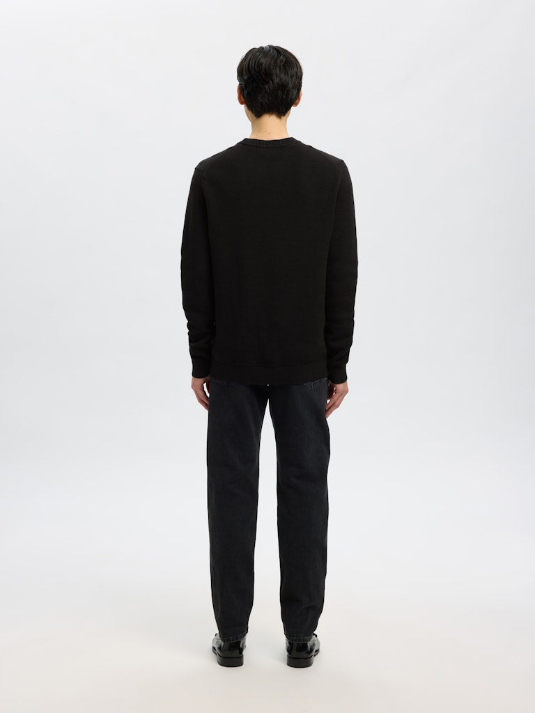 STRIK - Slhdane LS Knit Structure Crew Neck -  - Hr Ravn