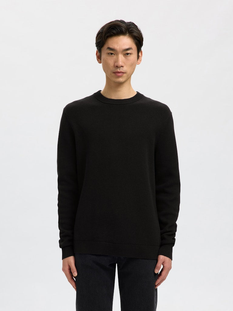 STRIK - Slhdane LS Knit Structure Crew Neck -  - Hr Ravn