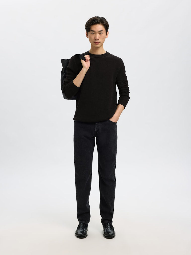 STRIK - Slhdane LS Knit Structure Crew Neck -  - Hr Ravn