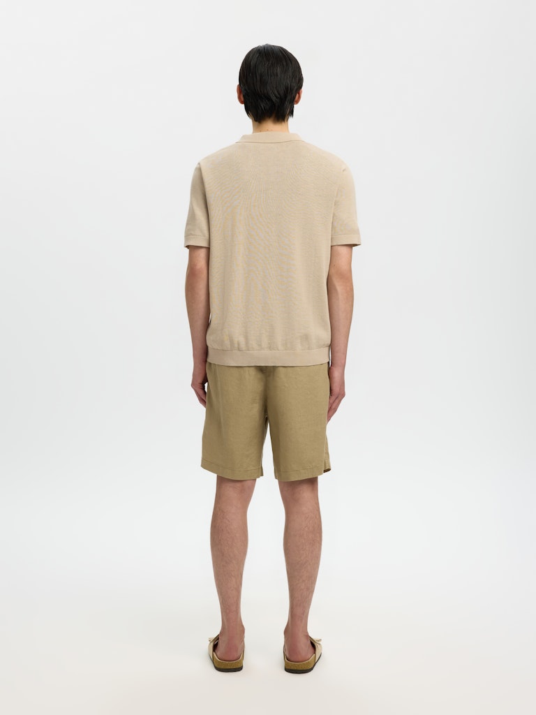 Slhmattis SS Linen Blend Open Polo