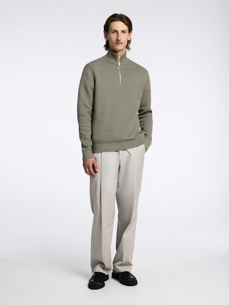 STRIK - Slhdane LS Knit Structure Half Zip Noos -  - Hr Ravn