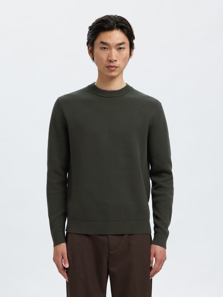 STRIK - Slhdane LS Knit Structure Crew Neck -  - Hr Ravn