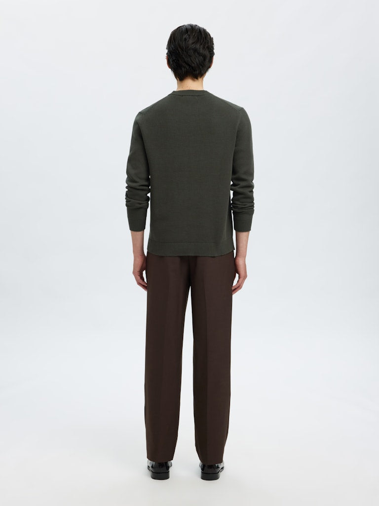 STRIK - Slhdane LS Knit Structure Crew Neck -  - Hr Ravn