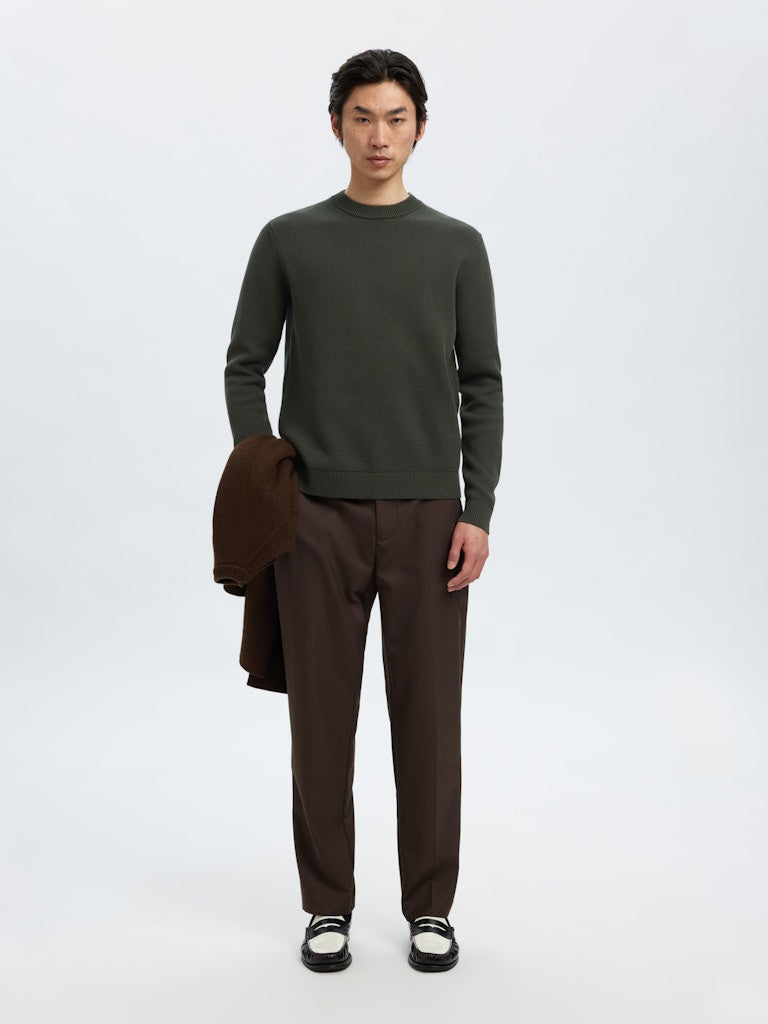 STRIK - Slhdane LS Knit Structure Crew Neck -  - Hr Ravn