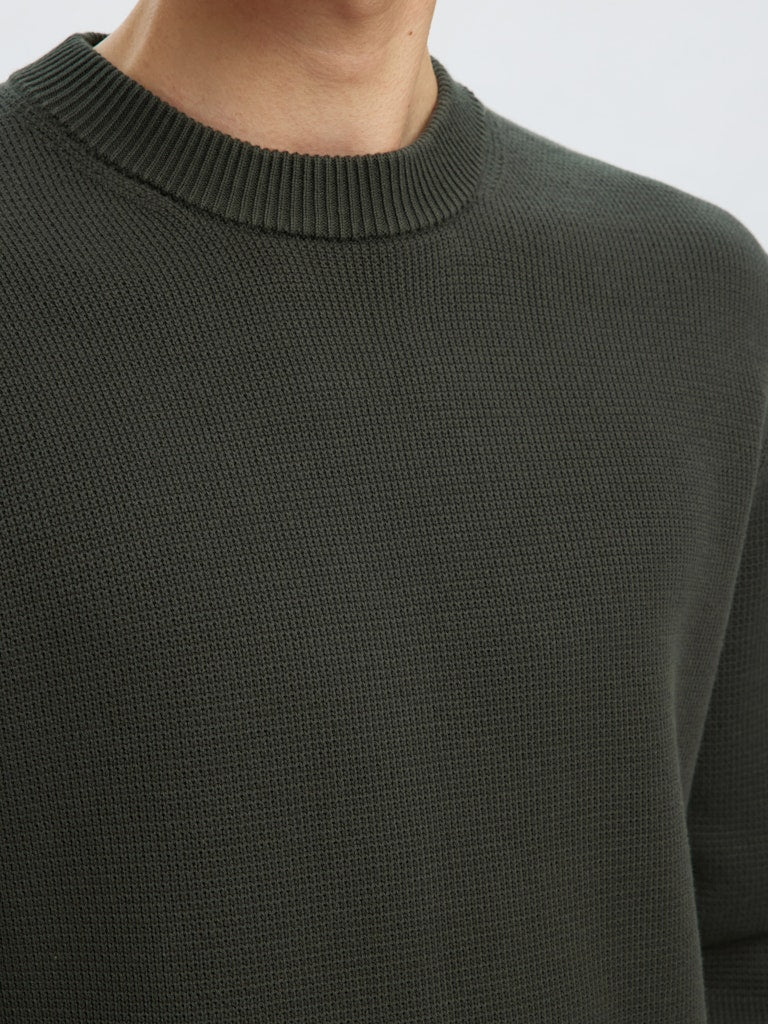 STRIK - Slhdane LS Knit Structure Crew Neck -  - Hr Ravn