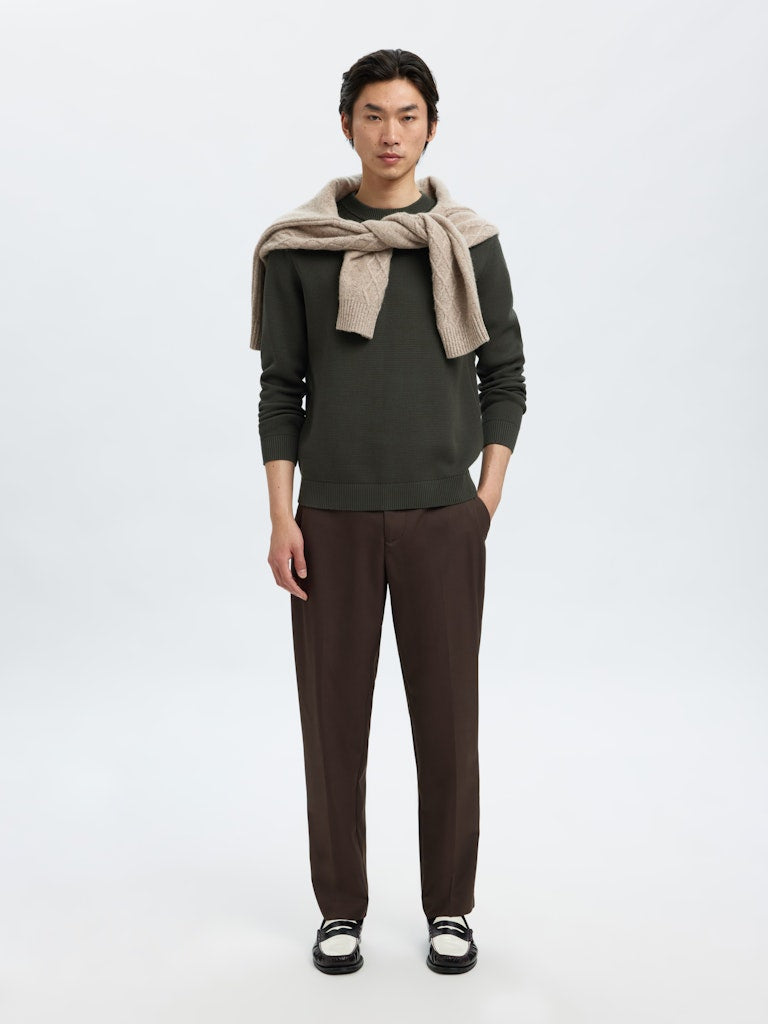 STRIK - Slhdane LS Knit Structure Crew Neck -  - Hr Ravn