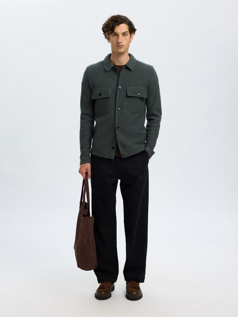 CARDIGAN - Slhnealy LS Knit Workwear Cardigan -  - Hr Ravn