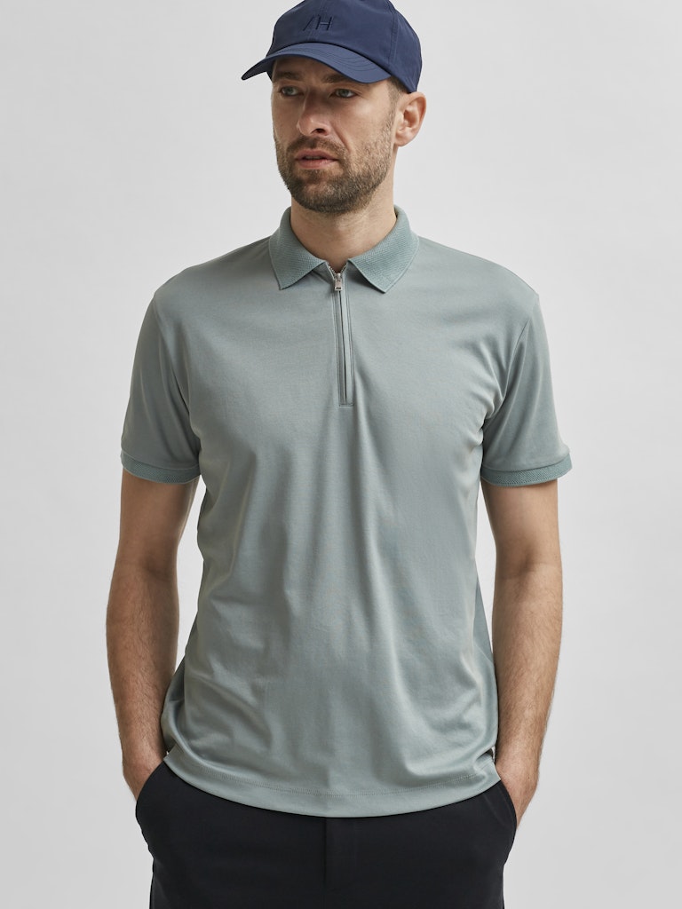 SlhFave Zip SS Polo