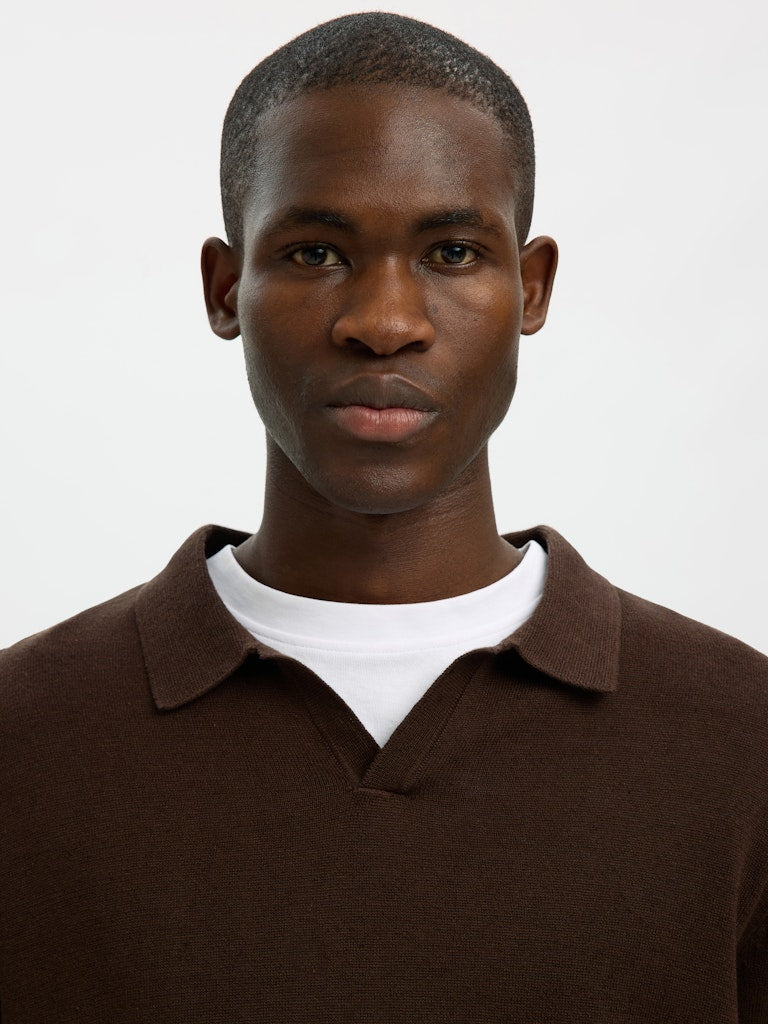 Slhmattis SS Linen Blend Open Polo