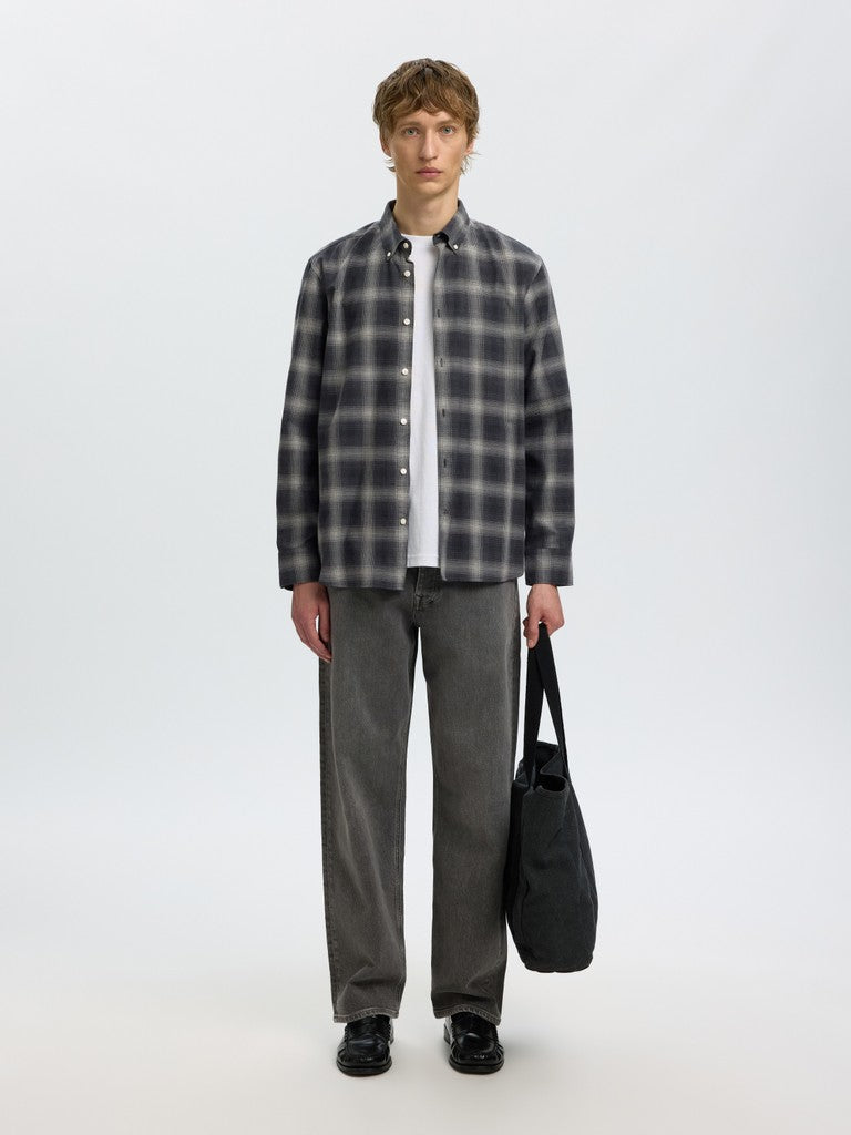 Slmcole-Jay Reg Melange LS Shirt