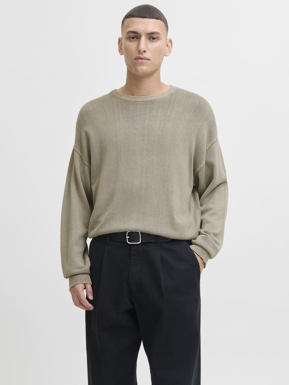STRIK - Jjecharge Faded Knit Crew Neck Sn -  - Hr Ravn