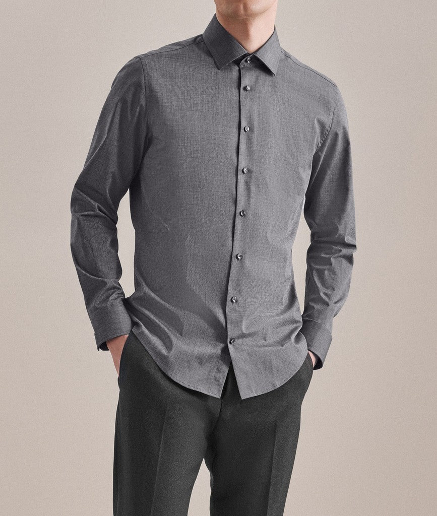 Seidensticker Slim Fit Fil A Fil Business Kent Shirt