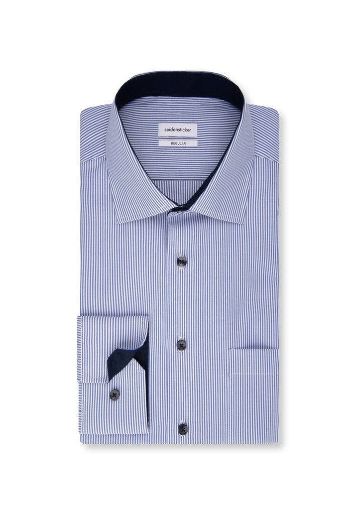 Seidensticker Regular Fit Striped Business Kent Shirt