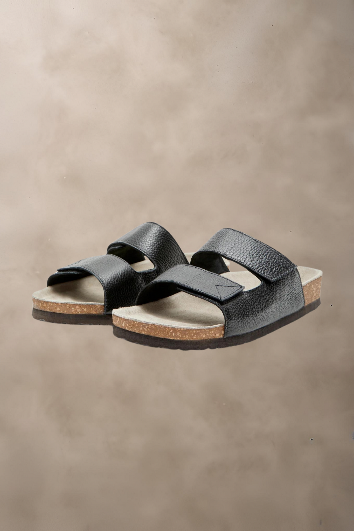 SLHBASTIAN LEATHER STRAP SLIDER - SANDALER -  - Hr Ravn
