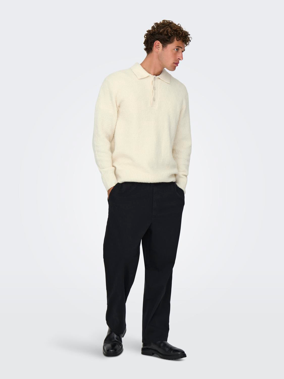 Pullovers - Onsdale Rlx Ls Polo Knit Noos -  - Hr Ravn