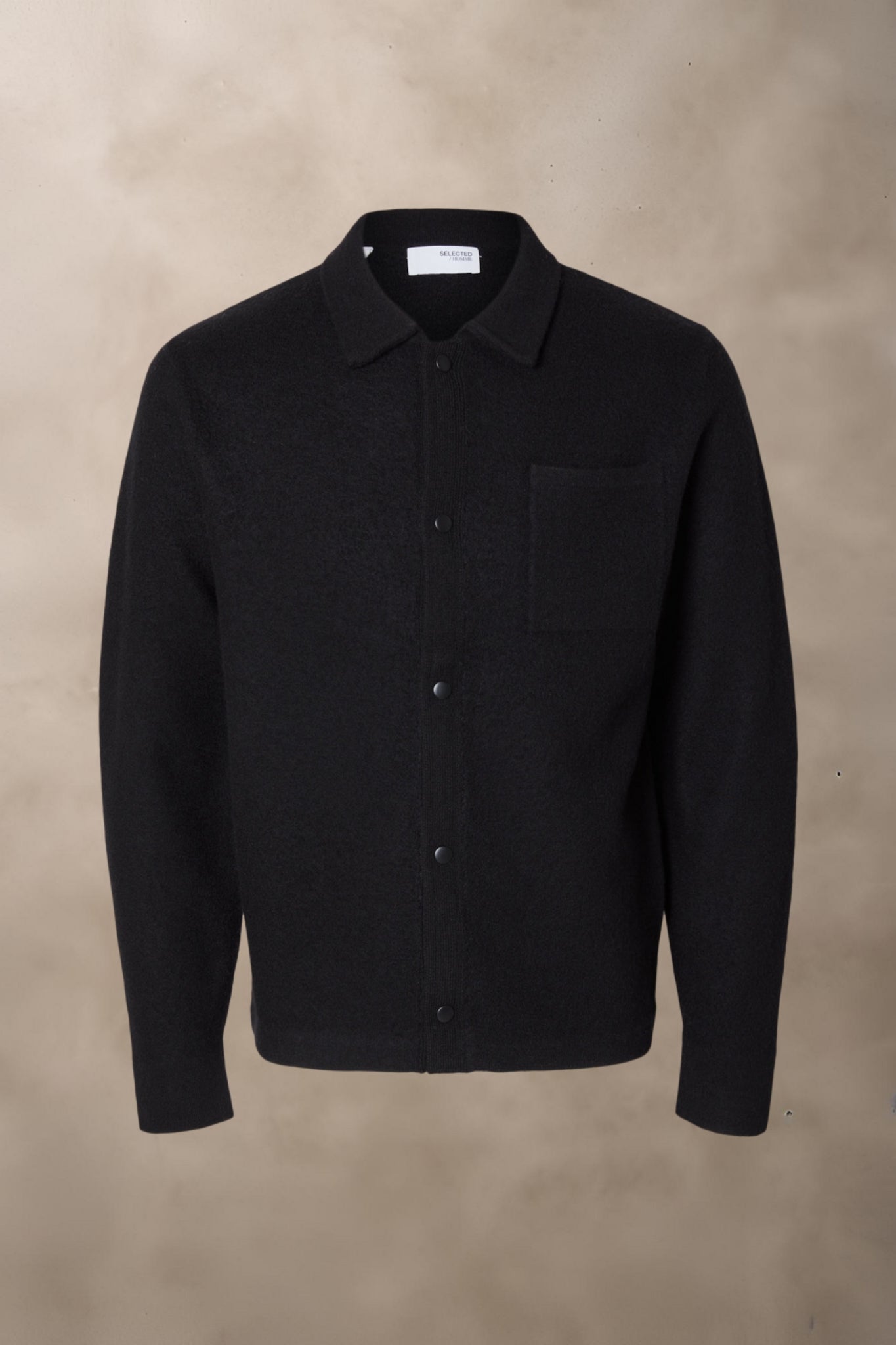 SLHREASON LS KNIT BOILED WOOL CARDIGAN - STRIK -  - Hr Ravn