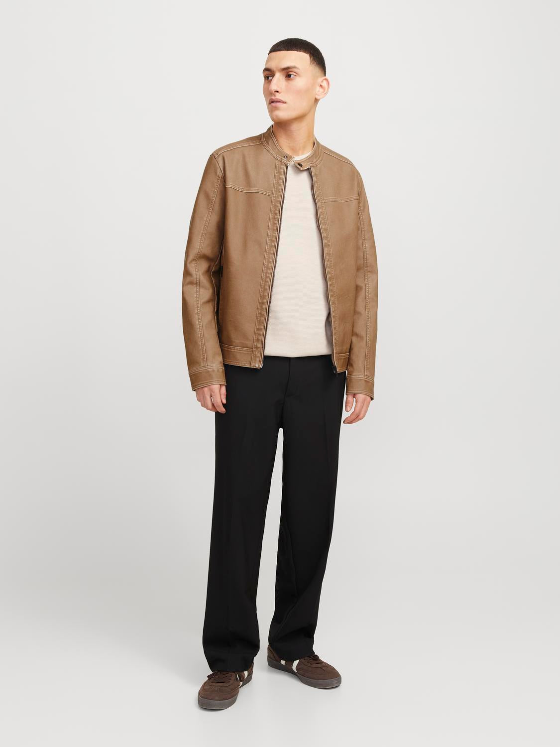 OVERTØJ - Jjewarner Washed Pu Jacket Noos -  - Hr Ravn