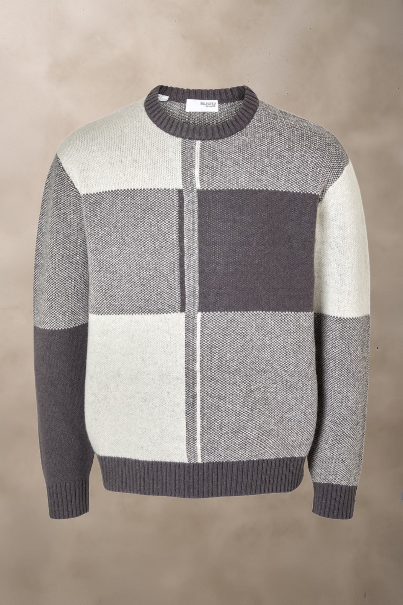 STRIK - SLHMEIO LS KNIT RELAXED BLOCK -  - Hr Ravn