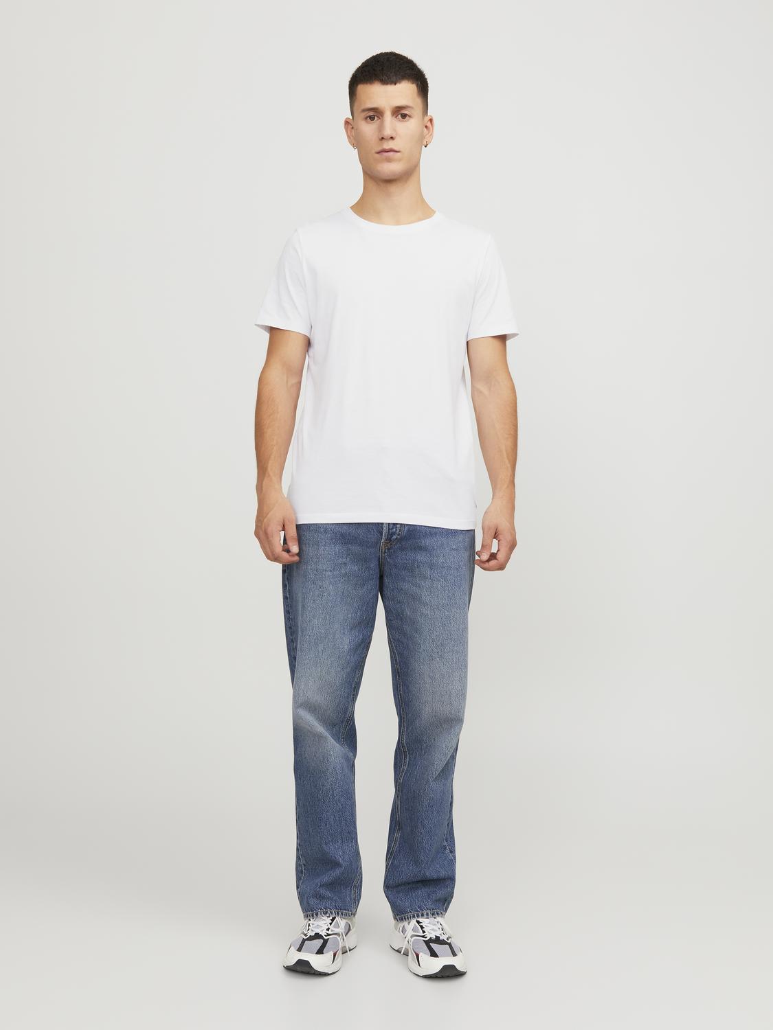 T-shirts - Jjeorganic Basic Tee Ss O-Ne 5Pk Mp Noos -  - Hr Ravn