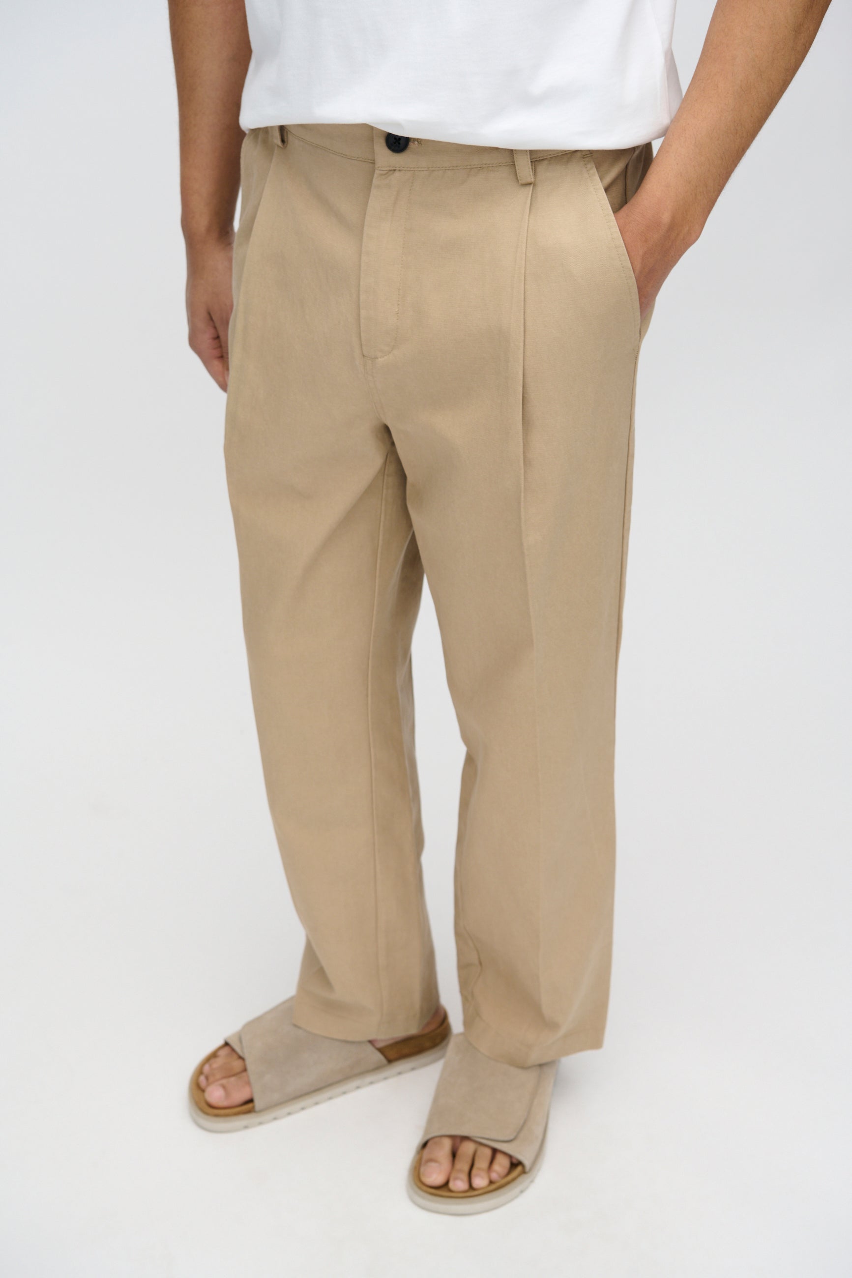 minimum male Tucker stylede bukser 3750 Dressed Pants 1109 Chinchilla