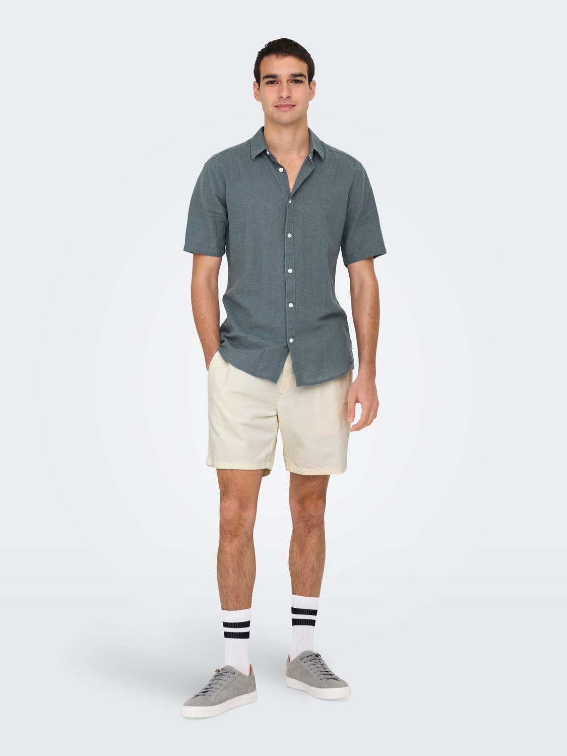 Onscaiden Life Ss Solid Linen Blend Noos