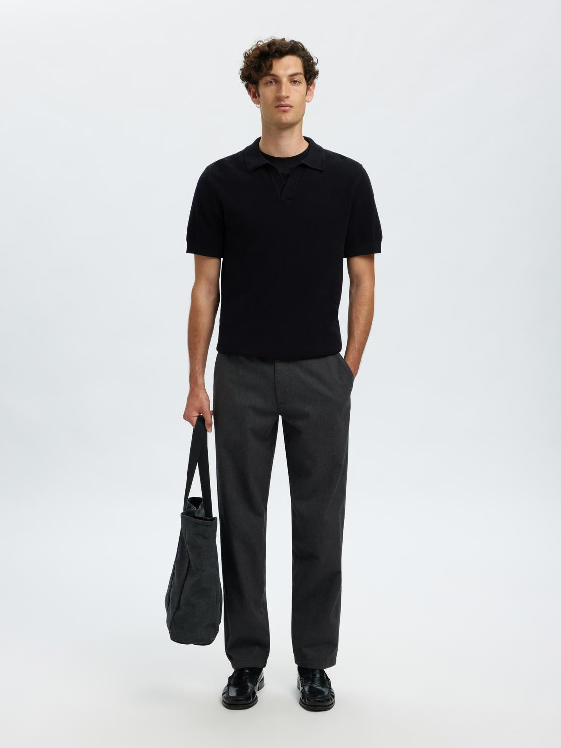 Trousers - Slh175-Slim Miles Brushed Pant W Noos -  - Hr Ravn