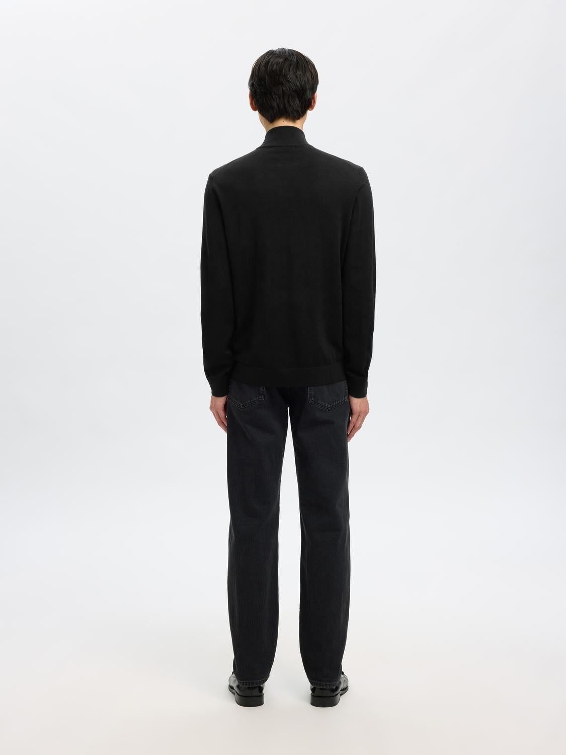STRIK - Slhtray Ls Knit Merino Half Zip Noos -  - Hr Ravn