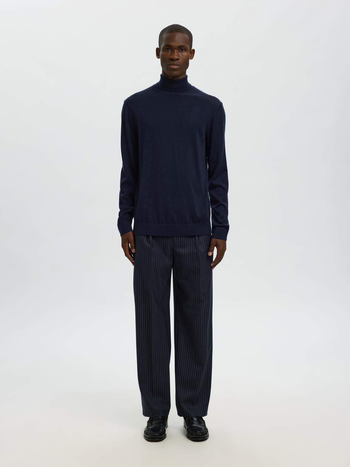 STRIK - Slhtray Ls Knit Merino Roll Neck Noos -  - Hr Ravn