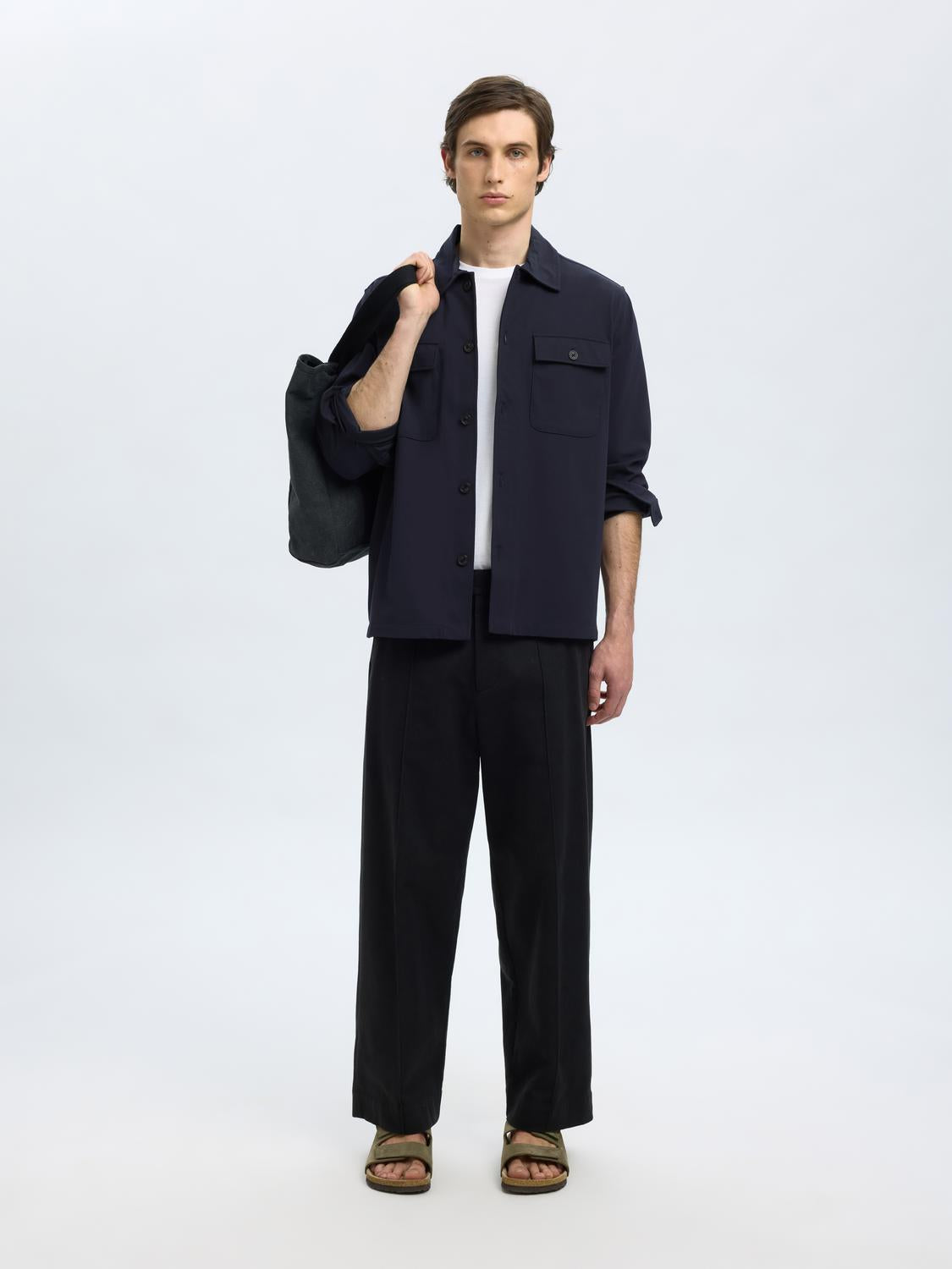 Shirts - Slhreg Lorent Bi-Stretch Overshirt Noos -  - Hr Ravn