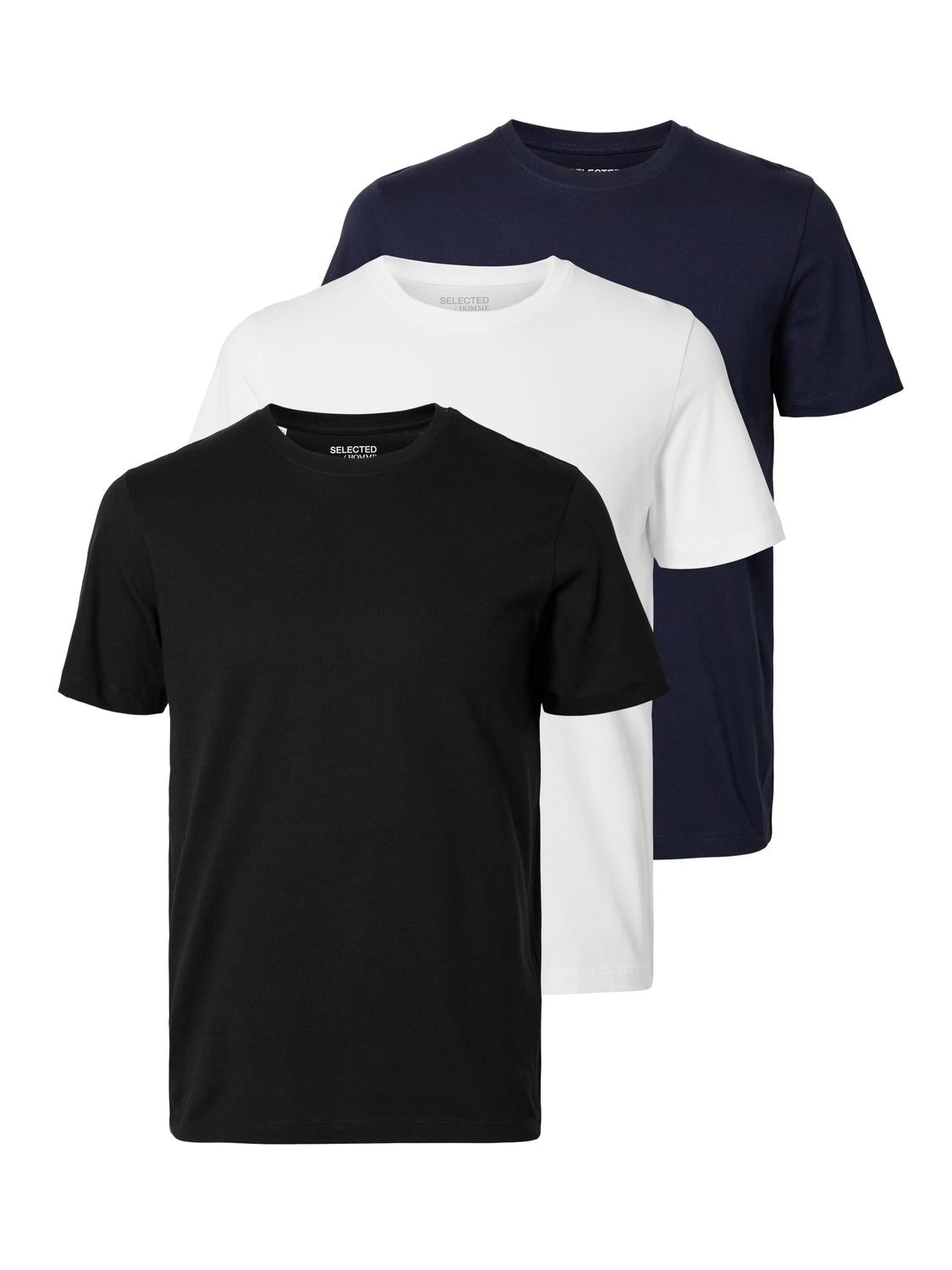 T-shirts - Slhcormac Ss O-Neck Tee 3-Pack Noos -  - Hr Ravn