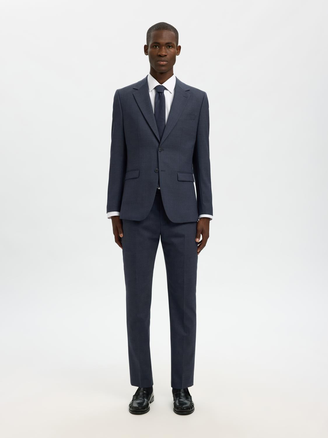 BUKSER - Slhslim-Theo Wool Blend Trs Flex Noos -  - Hr Ravn