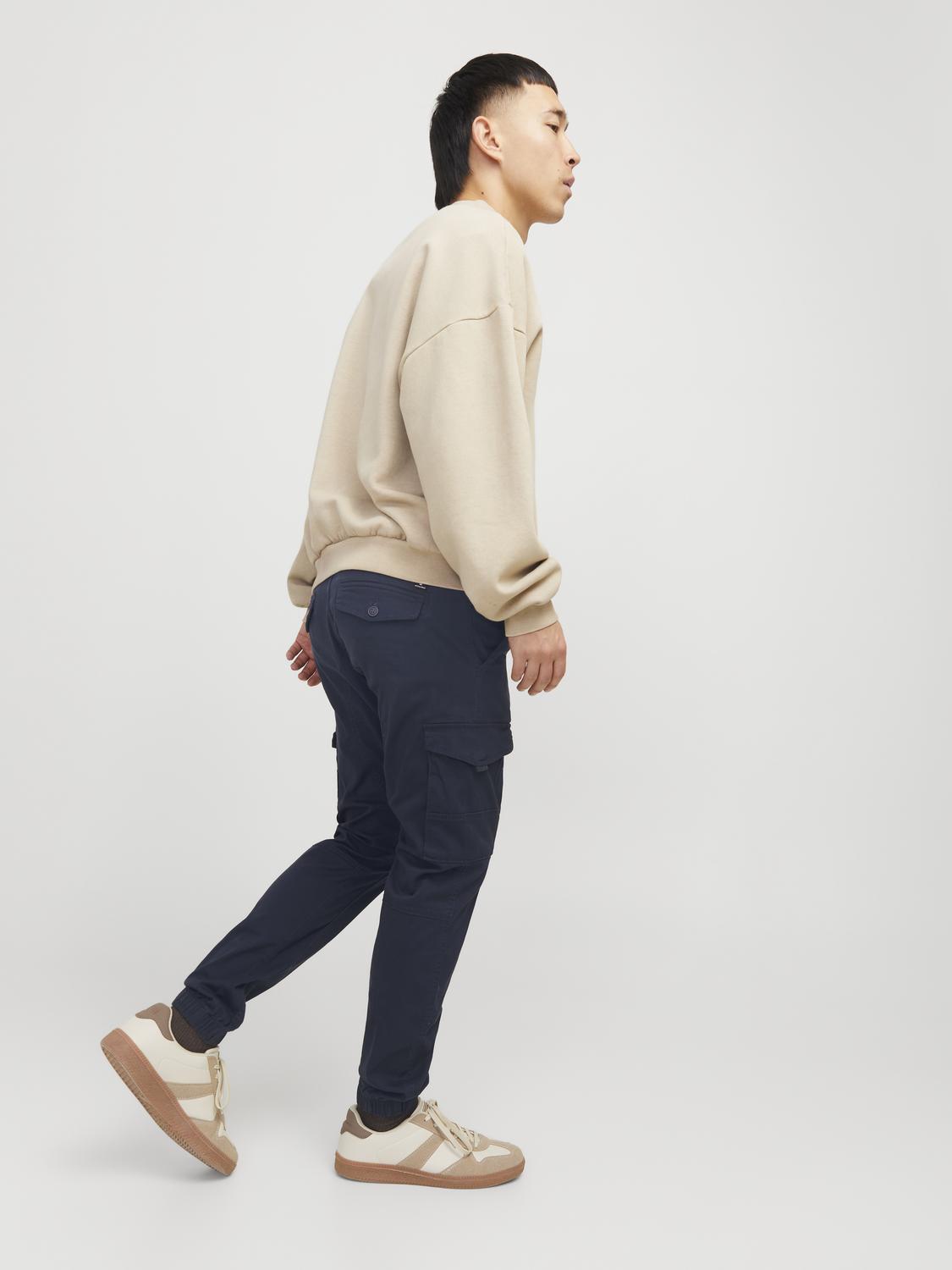 BUKSER - Jpstpaul Flake Cargo Navy Blazer Noos -  - Hr Ravn