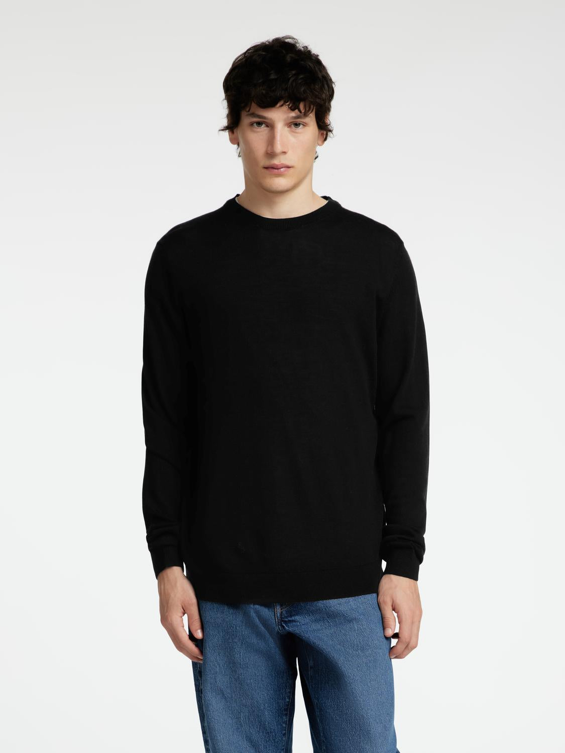 Slhtray Ls Knit Merino Crew Neck Noos