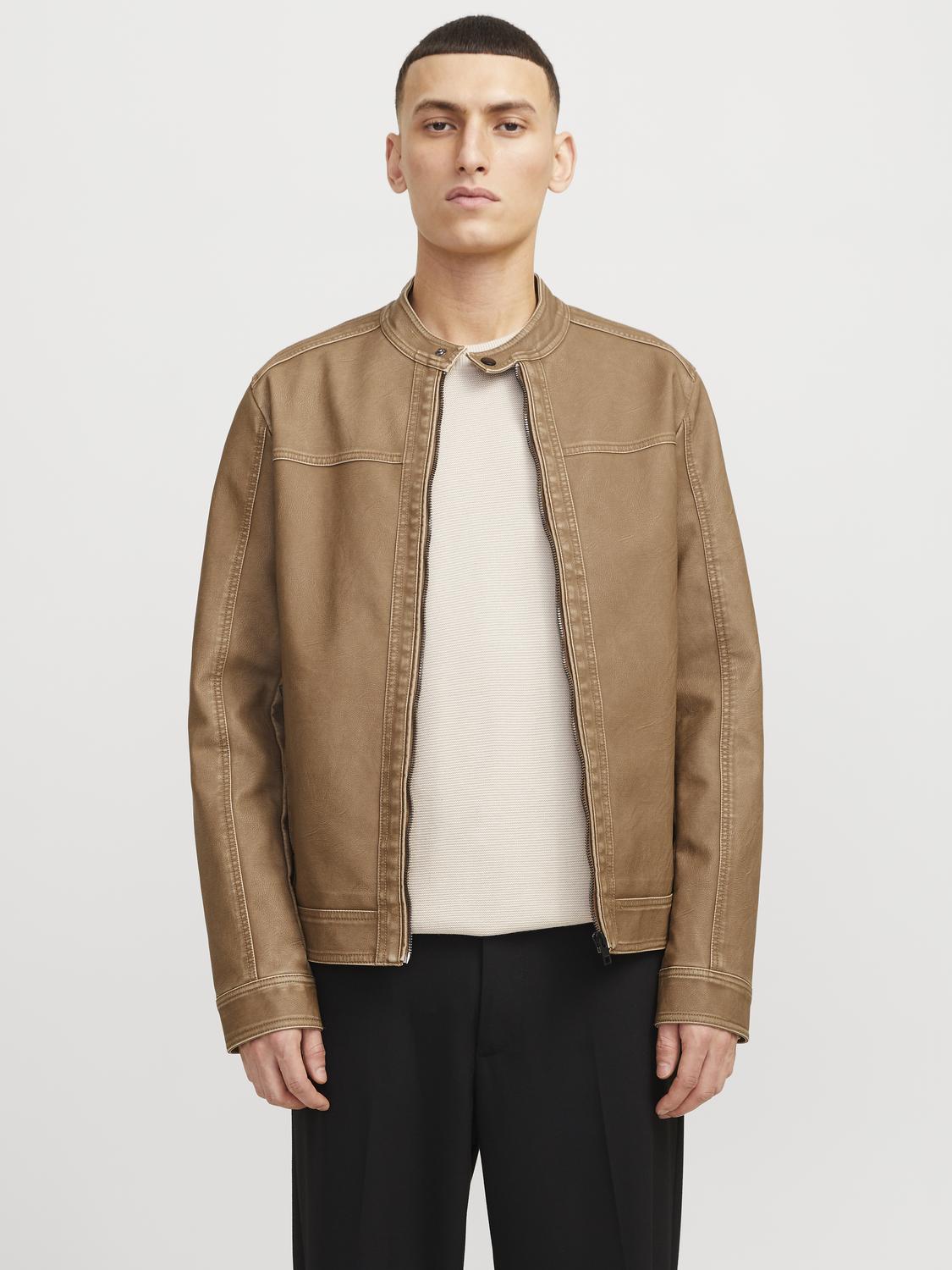OVERTØJ - Jjewarner Washed Pu Jacket Noos -  - Hr Ravn
