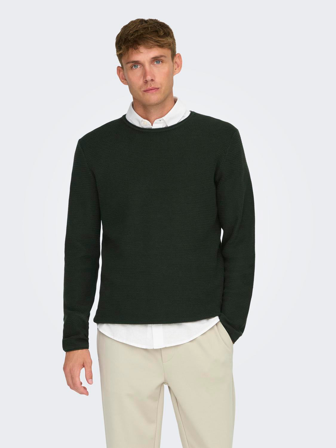 Onseric Reg 12 Struc Crew Knit Noos