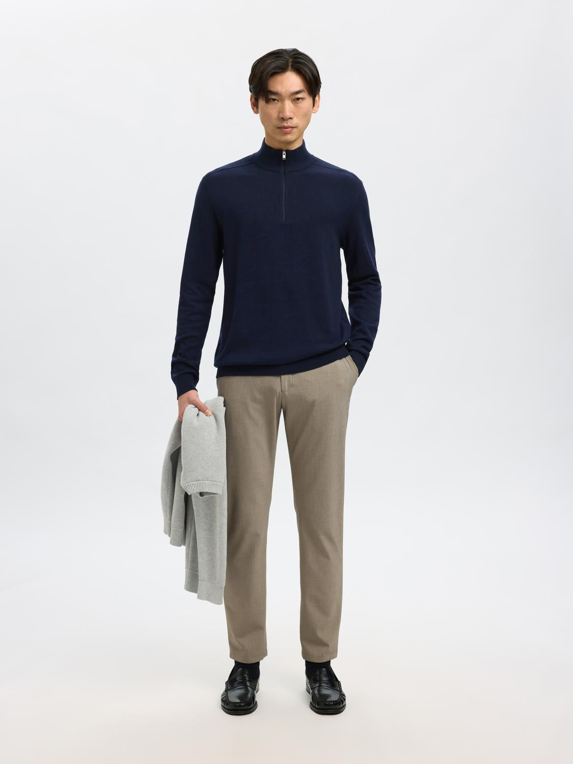 STRIK - Slhberg Ls Half Zip Noos -  - Hr Ravn