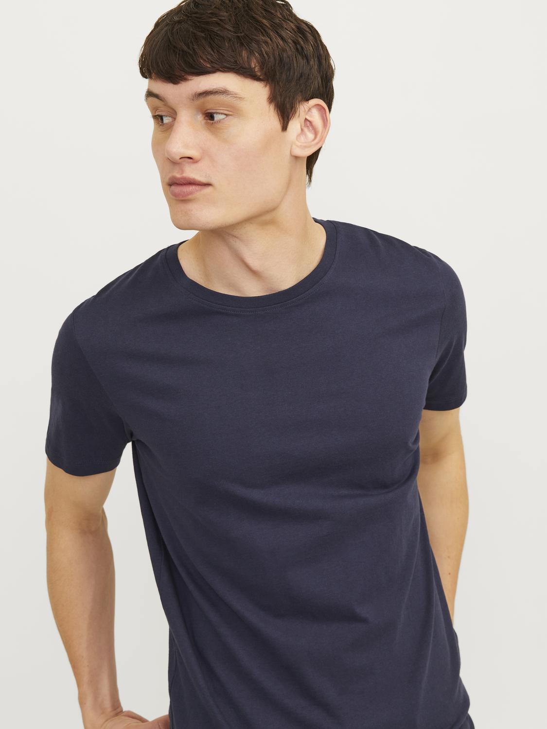 T-shirts - Jjeorganic Basic Tee Ss O-Ne 3Pk Mp Noos -  - Hr Ravn