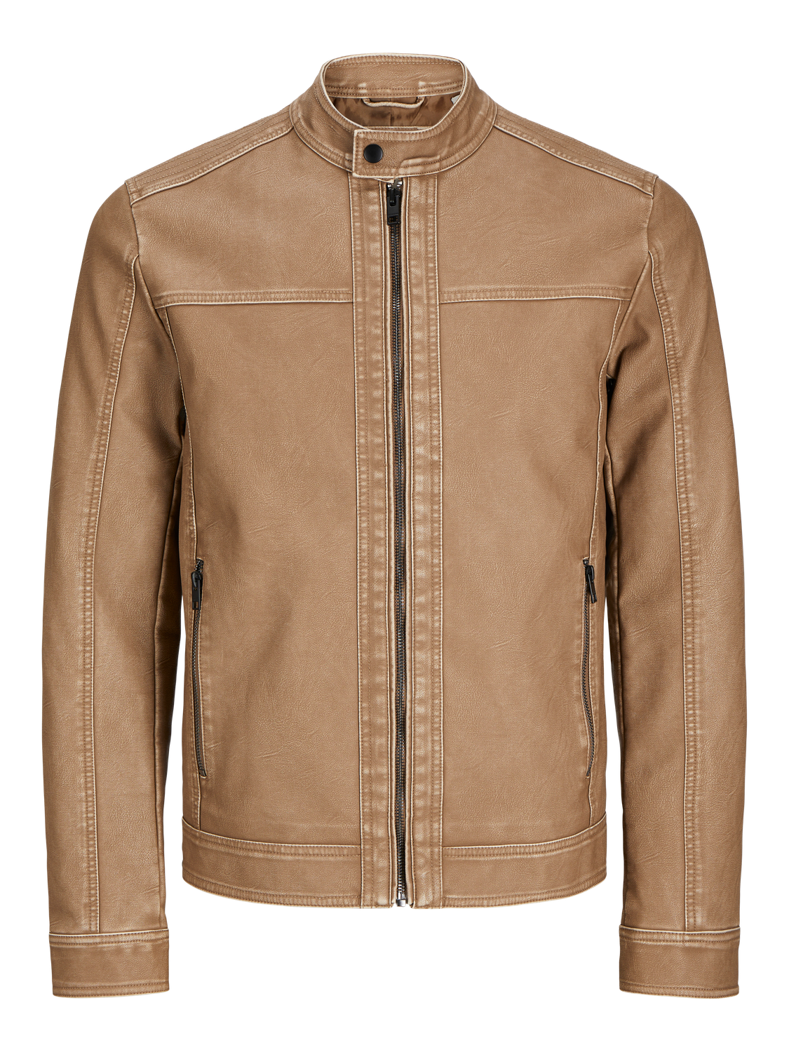 OVERTØJ - Jjewarner Washed Pu Jacket Noos -  - Hr Ravn