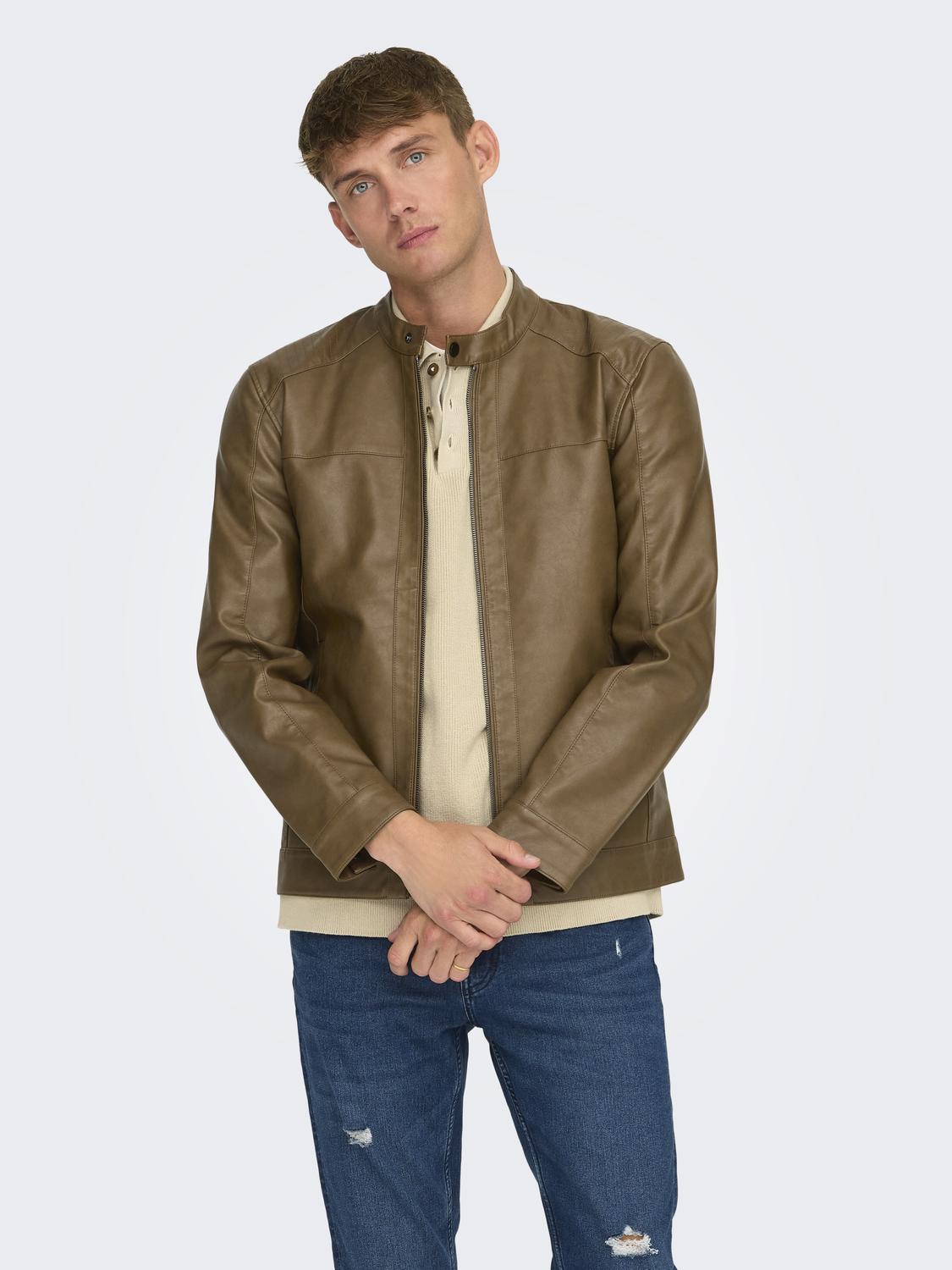 Onsmike Pu Racer Jacket Otw Noos